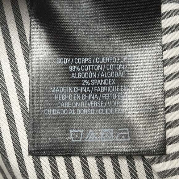 Tahari Carla Pinstripe Sleeveless Blouse, Gray & Black, Hi - Lo Hem, L,  NWT - Picture 9 of 9